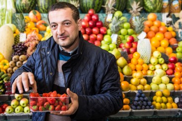 Azeri Fruit Seller in Moscow