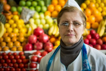 Georgian Fruit Seller in Moscow