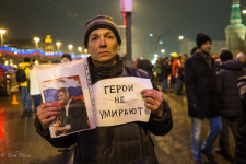 He said he was going to stand all night on the bridge where Boris Nemtsov was killed.