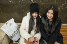 Kyrgyz Sisters in Moscow Metro