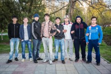 Dagestani youth at park in central Makhachkala.